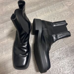 New - Prada - Monk Boot - MENS 12 - Black Leather